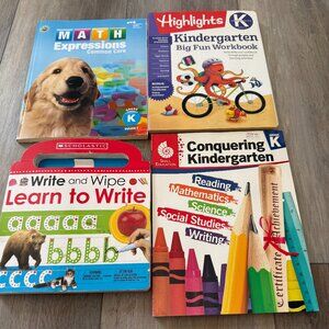 4 Kindergarten Learning Worksbooks